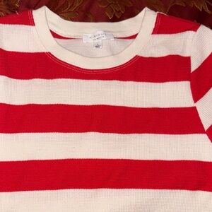 Kirouac Kids Red and White Striped Sweater